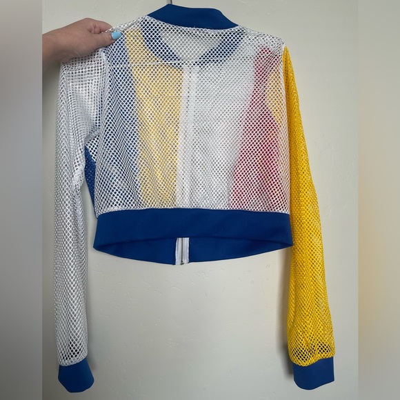 MESH COLORFUL CROP JACKET - Picture 3 of 5
